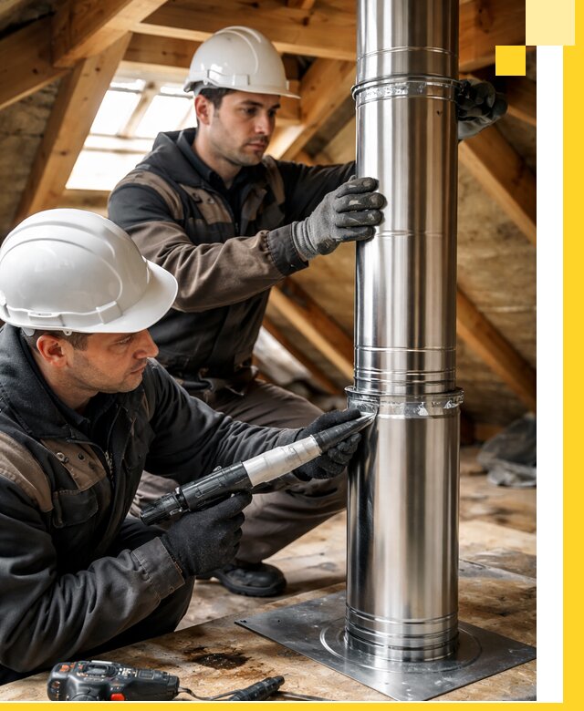 Монтаж дымоходов для каминов в Ялуторовске с гарантией качества