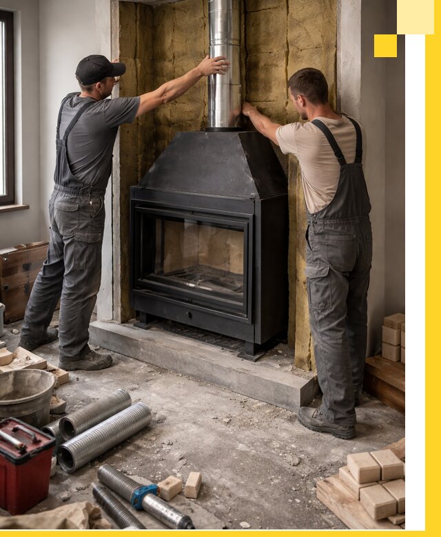 Изготовление и монтаж закрытых каминов в Ялуторовске под ключ