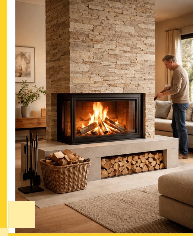 Дровяной камин под ключ в Ялуторовске от 206580 р. | ЭриданЛтр