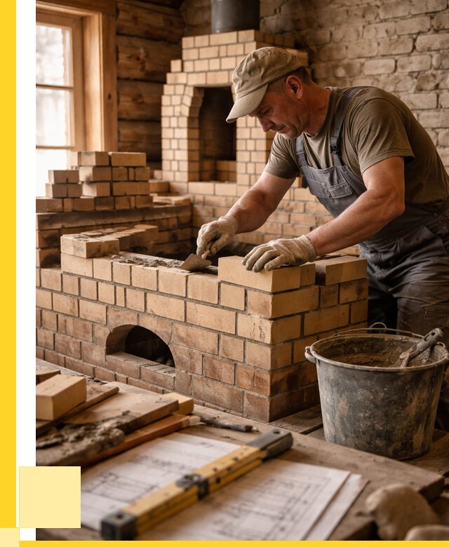 Кладка печей из кирпича в Ялуторовске цены от 30987 р. - ЭриданЛтр