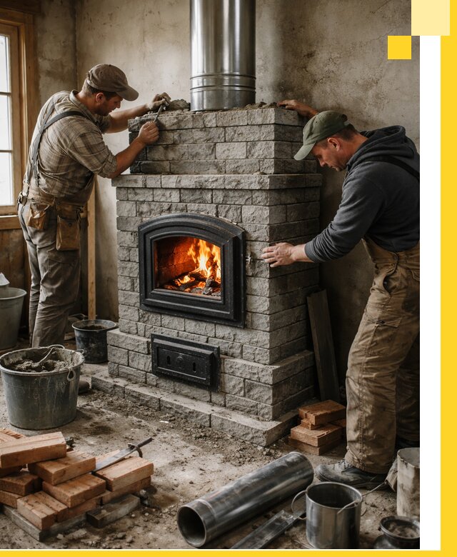 Производство, поставка и монтаж дровяных печей в Ялуторовске