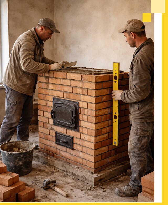 Отопительные печи под ключ в Ялуторовске, установка и сборка