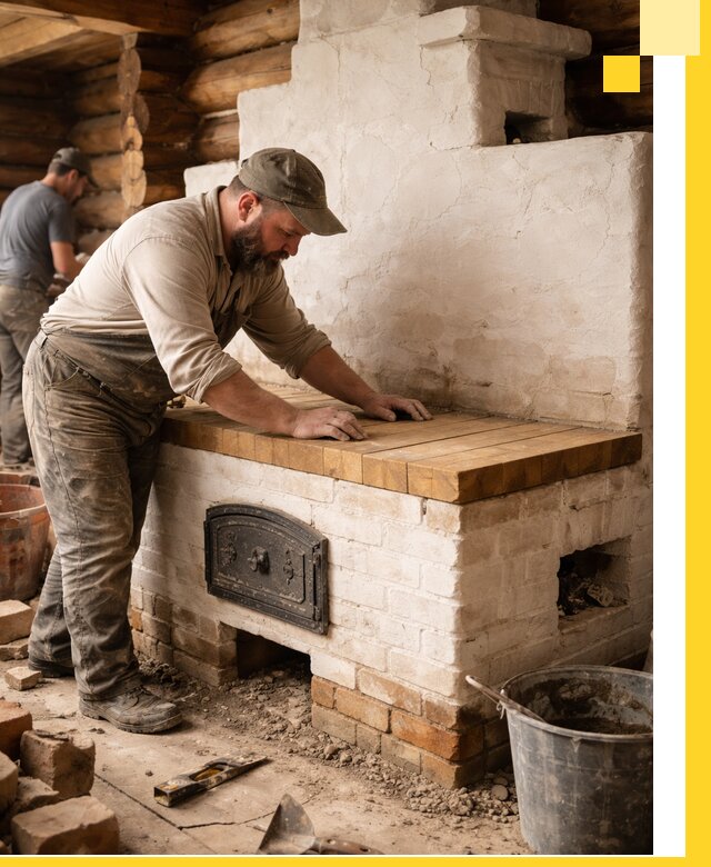 Проектирование и установка русской печи с лежанкой в Ялуторовске