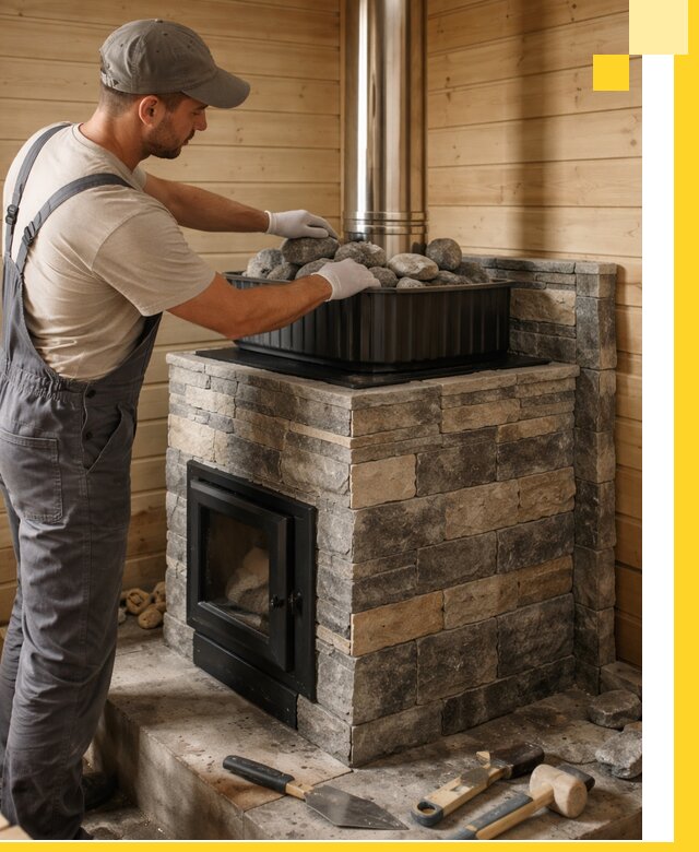 Печи для парной в Ялуторовске, производство, монтаж и обслуживание