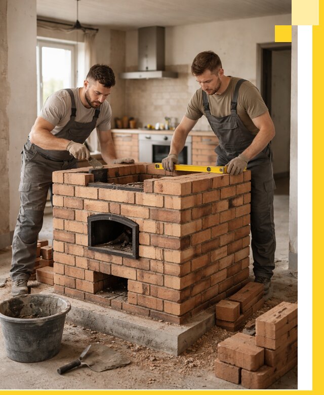 Установка и монтаж печей в частном доме в Ялуторовске под ключ