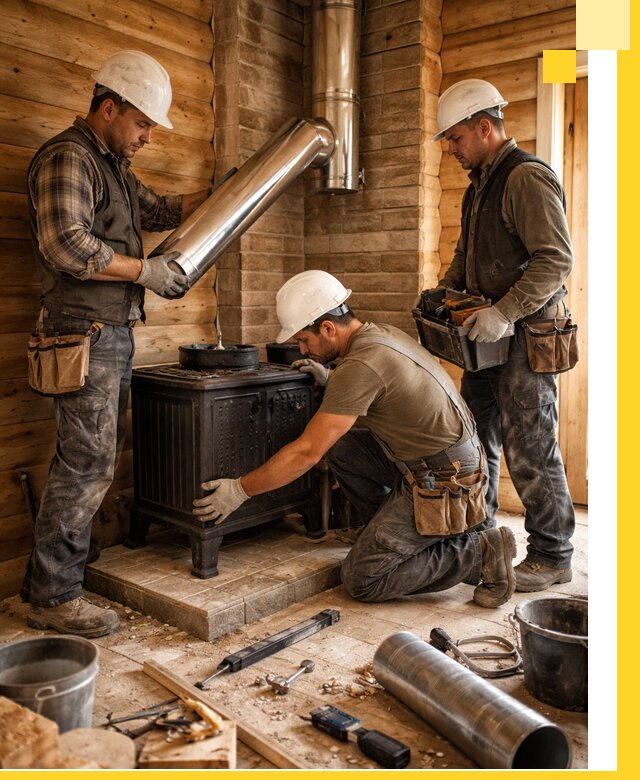 Профессиональный монтаж банных печей и дымоходов в Ялуторовске