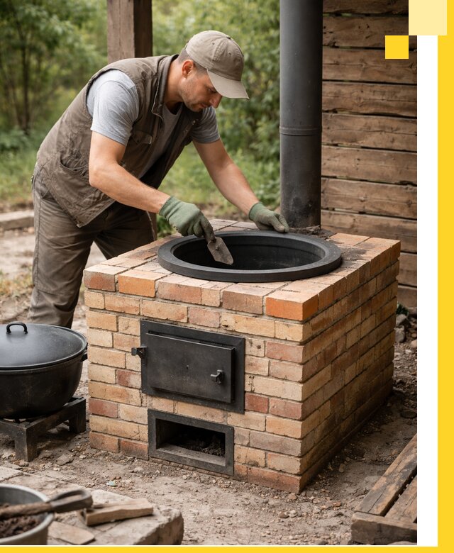 Изготовление и установка печей для казана в Ялуторовске под ключ