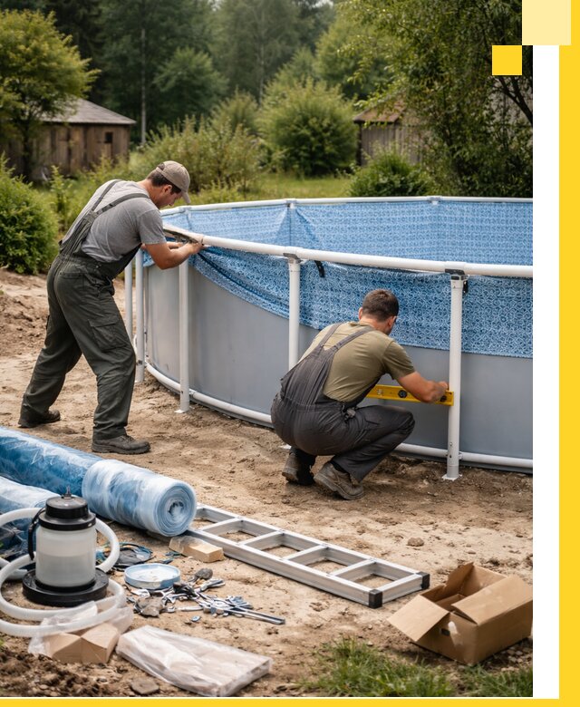 Установка и монтаж каркасных бассейнов в Ялуторовске под ключ