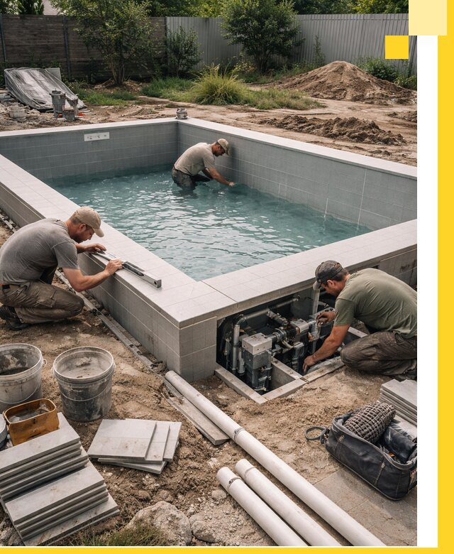 Строительство и монтаж бассейнов для дачи под ключ в Ялуторовске