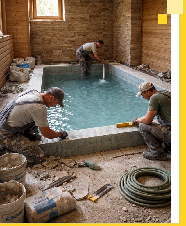 Проектирование и строительство бассейнов для бани в Ялуторовске