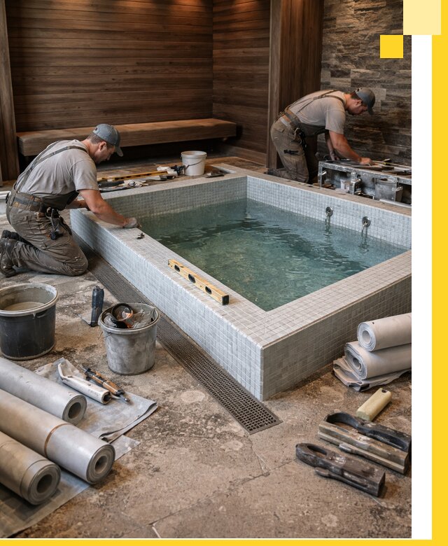 Установка и строительство бассейнов для сауны в Ялуторовске