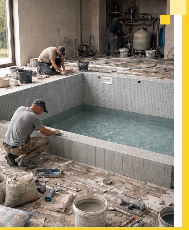 Строительство и монтаж бассейнов в помещении в Ялуторовске