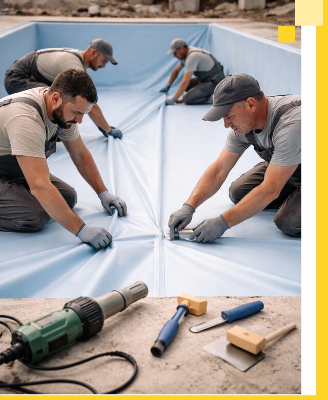 ПВХ пленка для бассейнов с монтажом и гарантией в Ялуторовске