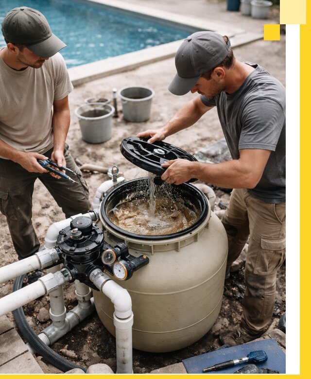 Установка и обслуживание песочных фильтров для бассейнов в Ялуторовске