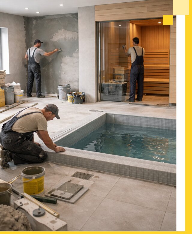 Проектирование и строительство сауны с бассейном в Ялуторовске