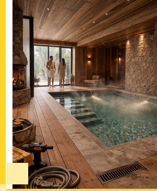 Проекты бань с бассейном под ключ в Ялуторовске от 77468 р., ЭриданЛтр