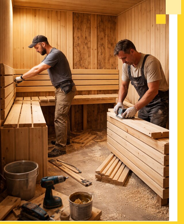 Профессиональный комплексный ремонт саун под ключ в Ялуторовске