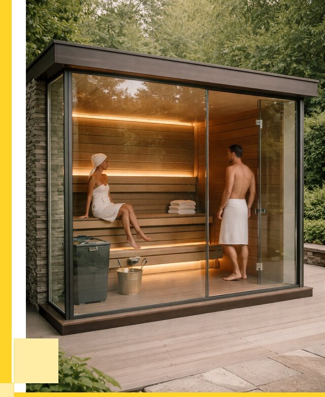 Сауна стеклянная и двери для сауны в Ялуторовске от 258225 р. | ЭриданЛтр