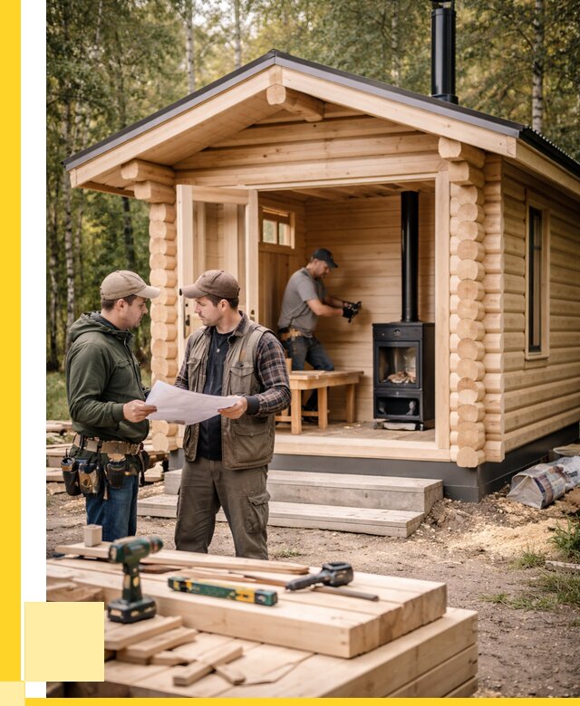 Монтаж бань под ключ в Ялуторовске — от 206580 р. | ЭриданЛтр