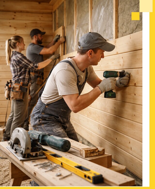 Обшивка бань под ключ в Ялуторовске: отделка стен и потолков