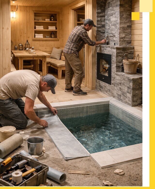 Строительство бань с комнатой отдыха под ключ в Ялуторовске