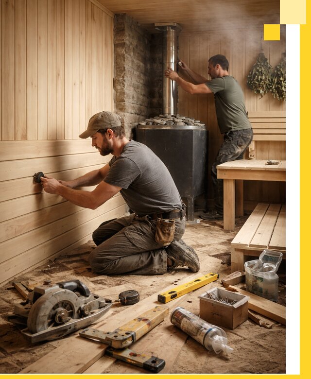 Полное строительство и оснащение парных под ключ в Ялуторовске