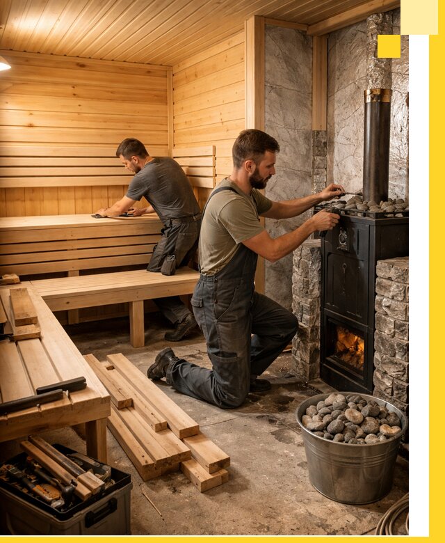 Дизайн и строительство интерьеров бань под ключ в Ялуторовске