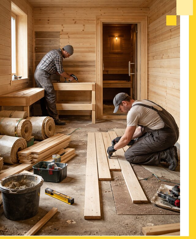 Индивидуальный проект бани с комнатой отдыха под ключ в Ялуторовске