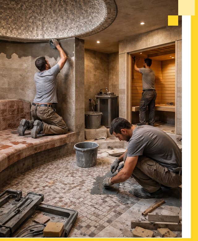 Проект и строительство хамама бани и сауны под ключ в Ялуторовске